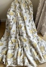 STUNNING BESPOKE HUGE ORIGINAL LAURA ASHLEY HYDRANGEA CAMOMILE CURTAINS pair 2