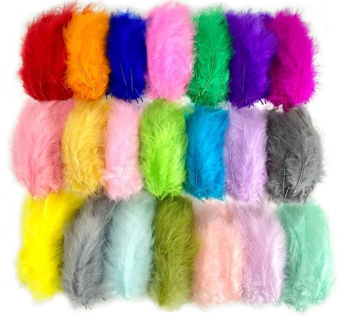 Turkey marabou feathers pcs - feathers, 50