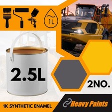 Volvo Digger Grey & Yellow Excavator Endurance Enamel Paint 2.5 Litre Tins
