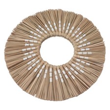 White Seagrass Wall Mirror Hand Woven Decorative Round Seagrass Hanging Mir OU