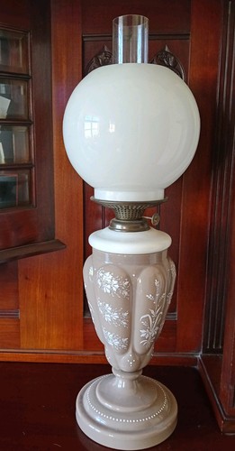 Antique all glass tall - glass, oil
