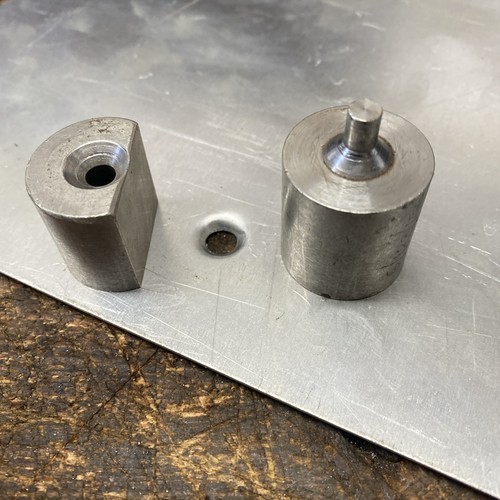 Fly press dimple die - die, 1/4”
