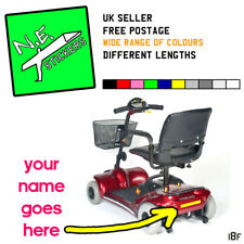 163x30mm personalised number plate sticker for MOBILITY SCOOTER strong vinyl