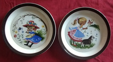2 nursery rhyme plates from