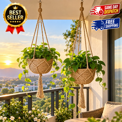Macrame plant hanger - hanger, garden