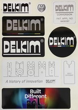 Delkim Sticker Pack Genuine - Carp Fishing Decals Bucket Tackle Box Laptop