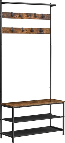 Rustic coat rack with shoe - with,