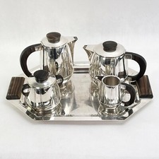 Impressive ART DECO Coffee Set Silver Plated 5 Piece Coffee Table
