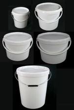 Airtight Food Grade Tamper Lid Plastic Buckets 1 5 10 16 27.5 Litre