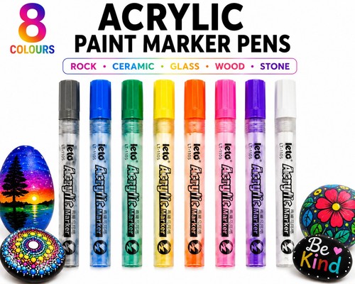 Acrylic paint pens - acrylic, rock