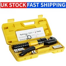16 Ton 8 Dies Hydraulic Crimper Wire Battery Cable Lug Terminal Crimping Tool