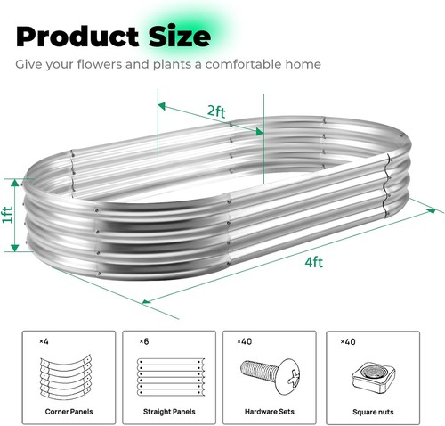 Galvanised steel raised - raised, garden