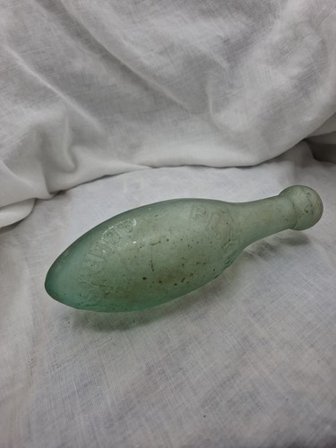 Antique green glass torpedo - antique,