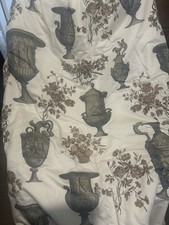 Stunning Pair Timney Fowler Parks & Gardens Pattern Blanket Interlined Curtains