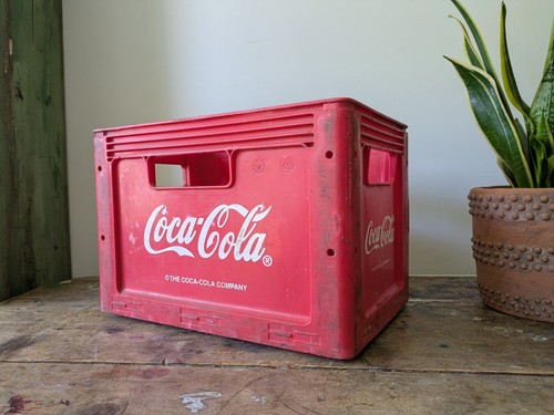 Vintage red coca cola - coca, crate