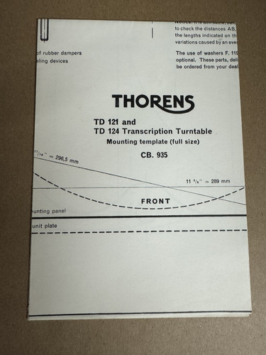 Thorens 121 td 124 - td-121,