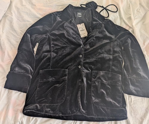 New zara velvet blazer - new, with