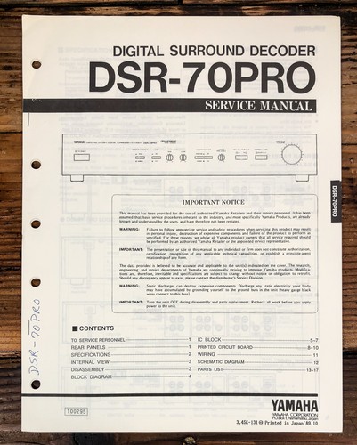 Yamaha dsr 70pro surround - dsr-70pro,