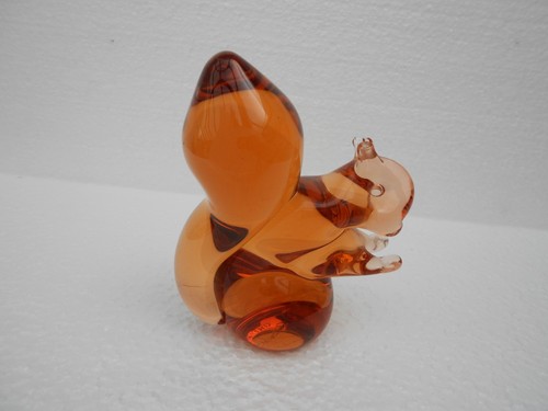 Wedgwood amber glass squirrel - glass,