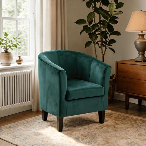 Dark green velvet tub - tub, chair