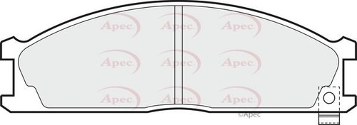 Apec front brake pad set - front,