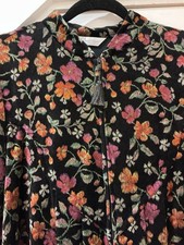 David Neiper Velour Dressing  Gown Robe  Multi Colour Size Large