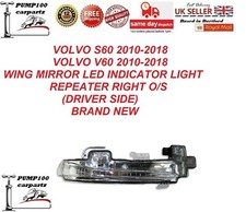 FOR VOLVO S60 V60 2010-2018 WING MIRROR LED INDICATOR LIGHT REPEATER RIGHT O/S