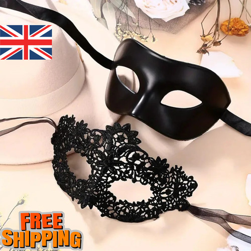 2pcs black lace masquerade - 2pcs,