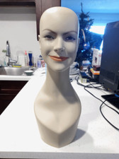 Female Mannequin Bust Head 1950's 1960's Vintage 20"x8" RARE HTF