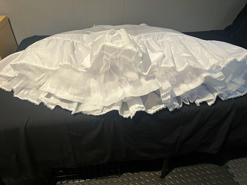 White tulle crinoline hoop - tulle,