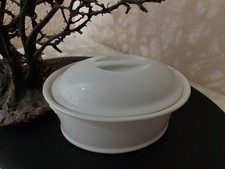 Pillivuyt France White Porcelain Oval Lidded Pie Dish Casserole Dish 