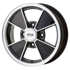 5"x15" JBW BRM Black/HL Wheels Classic VW Beetle 4x130 Set of 4 