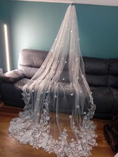 Ivory wedding veil single tier