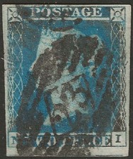 GB QV 1849 Two Penny Blue -