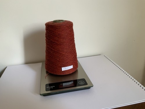 Red ply shetland yarn - 4,