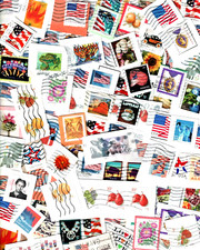 ONE THOUSAND STAMPS (1000) UNITED STATES Kiloware MISSION MIX Canceled On Paper
