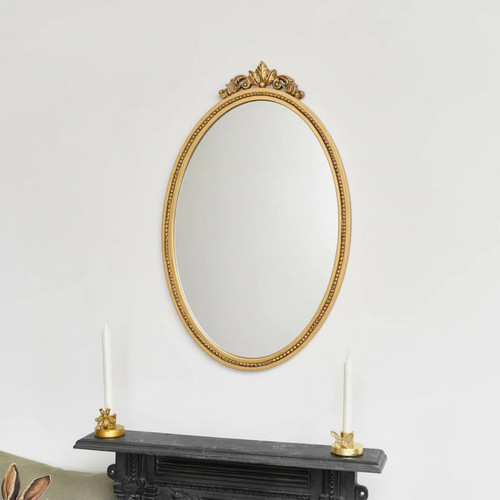 Large oval ornate - oval, gold