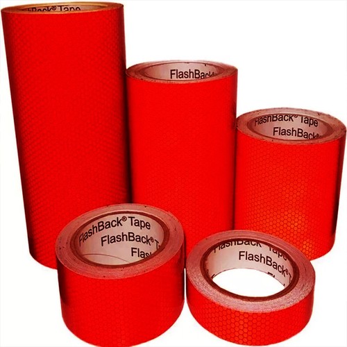 Red reflective tape glass bead - red,