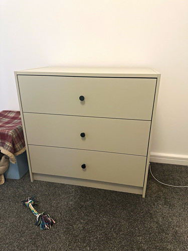 Ikea white drawer - 3-drawer, of