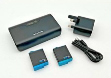 2 x Genuine GoPro Hero12/11/10/9 Batteries + 1 x 3 Ports DEMI Battery Charger