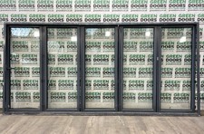 TALL BIFOLDING DOORS BIFOLDS USED ALUMINIUM EXTERNAL EXTERIOR DOUBLE GLAZED GREY