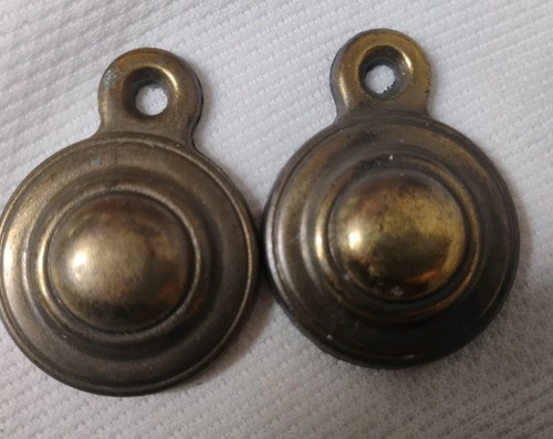 Antique brass bed bolt - bed, covers