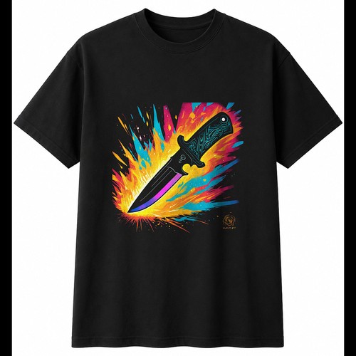 Colourful bushcraft knife with - bushcraft,