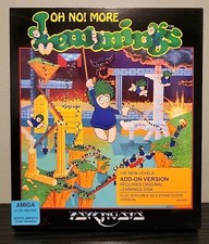 Oh No More Lemmings Add On Version Commodore Amiga CIB New Old Stock Vintage
