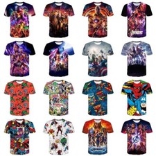 Unisex Adult 3D Marvel Avengers Superhero Casual Short Sleeve T-Shirt  Tee Top
