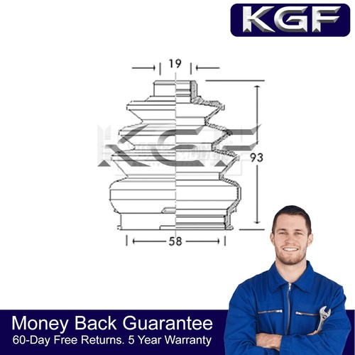 Kgf front inner joint boot - cv,
