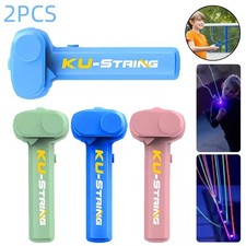 2X Glow in Dark Loop Lasso Rope Launcher Propeller Loop Lasso String Shooter uk~