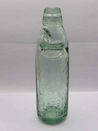 Old glass codd bottle with - glass,