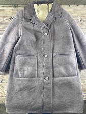 Vintage Sheepskin Leather Coat