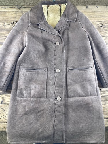 Vintage sheepskin leather - sheepskin,